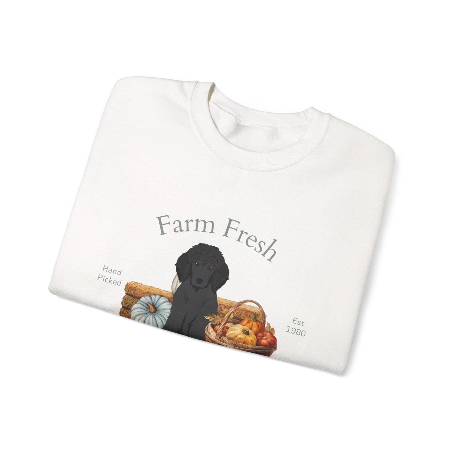 Poodle Dog Fall Farm Fresh Unisex Heavy Blend Crewneck Sweatshirt