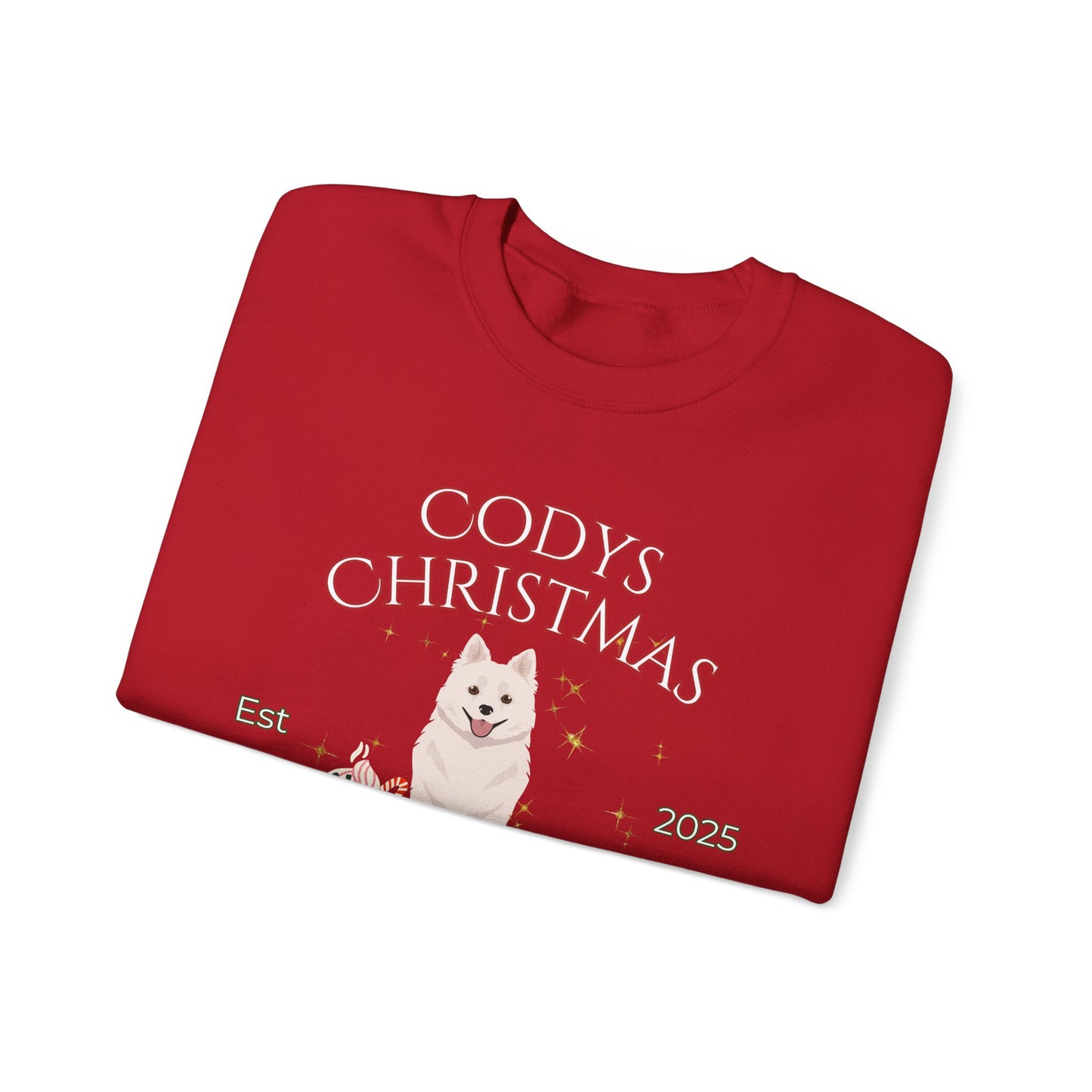 American Eskimo Dog Dog Christmas Social Club Unisex Heavy Blend Crewneck Sweatshirt Custom Name