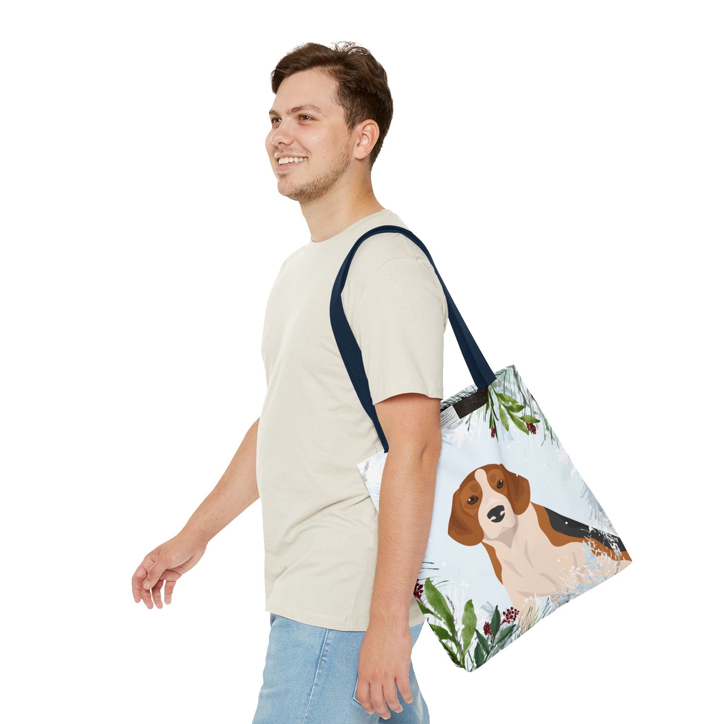 Beagle Dog Christmas Holiday Tote Bag 16x16