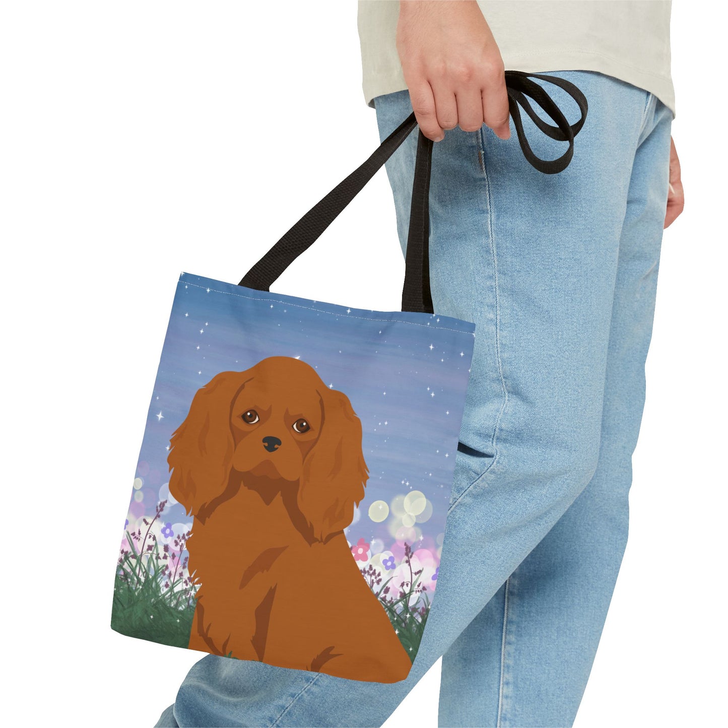 Cavalier King Charles Spaniel Dog Tote Bag 13x13