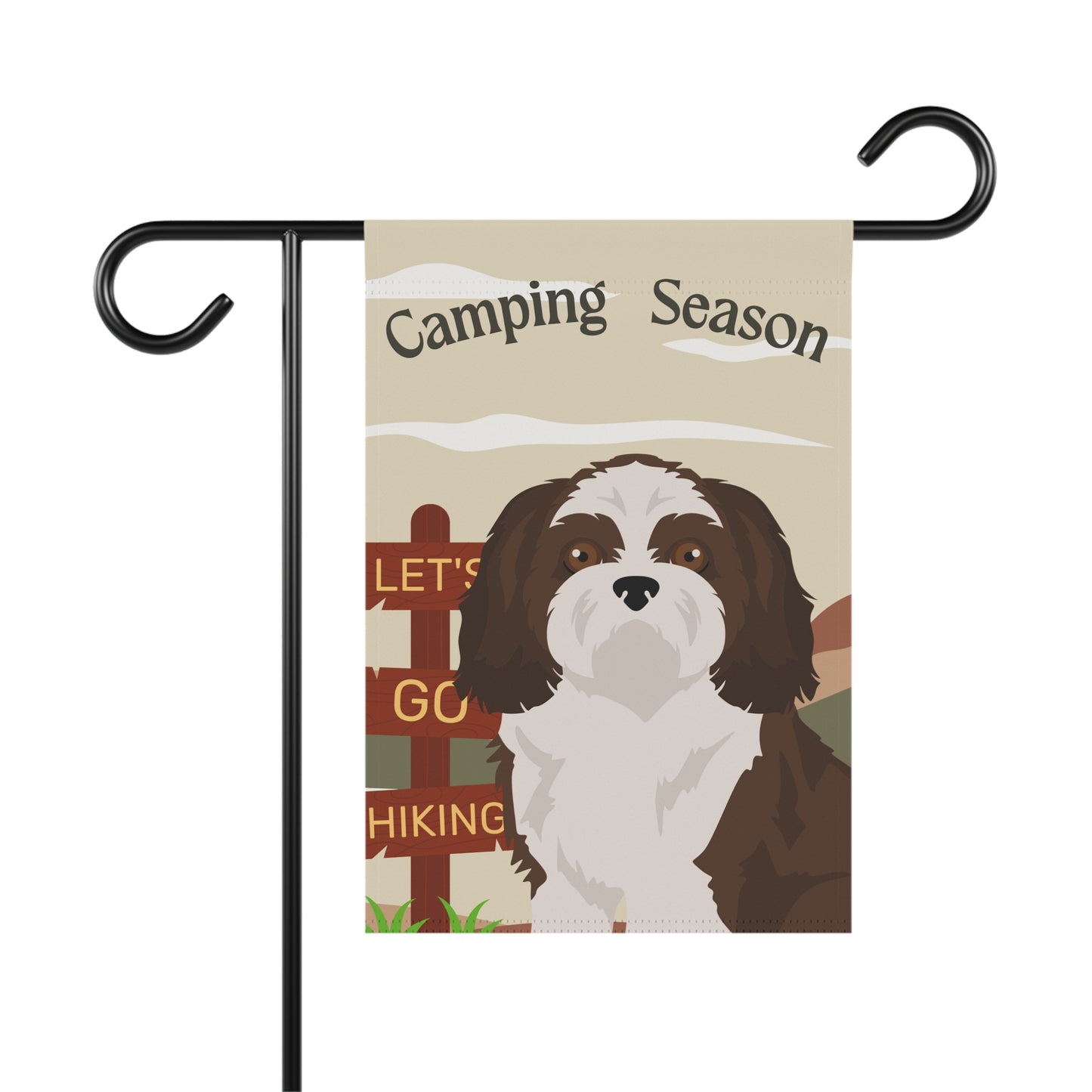Shih Tzu Dog Camping Garden Flag