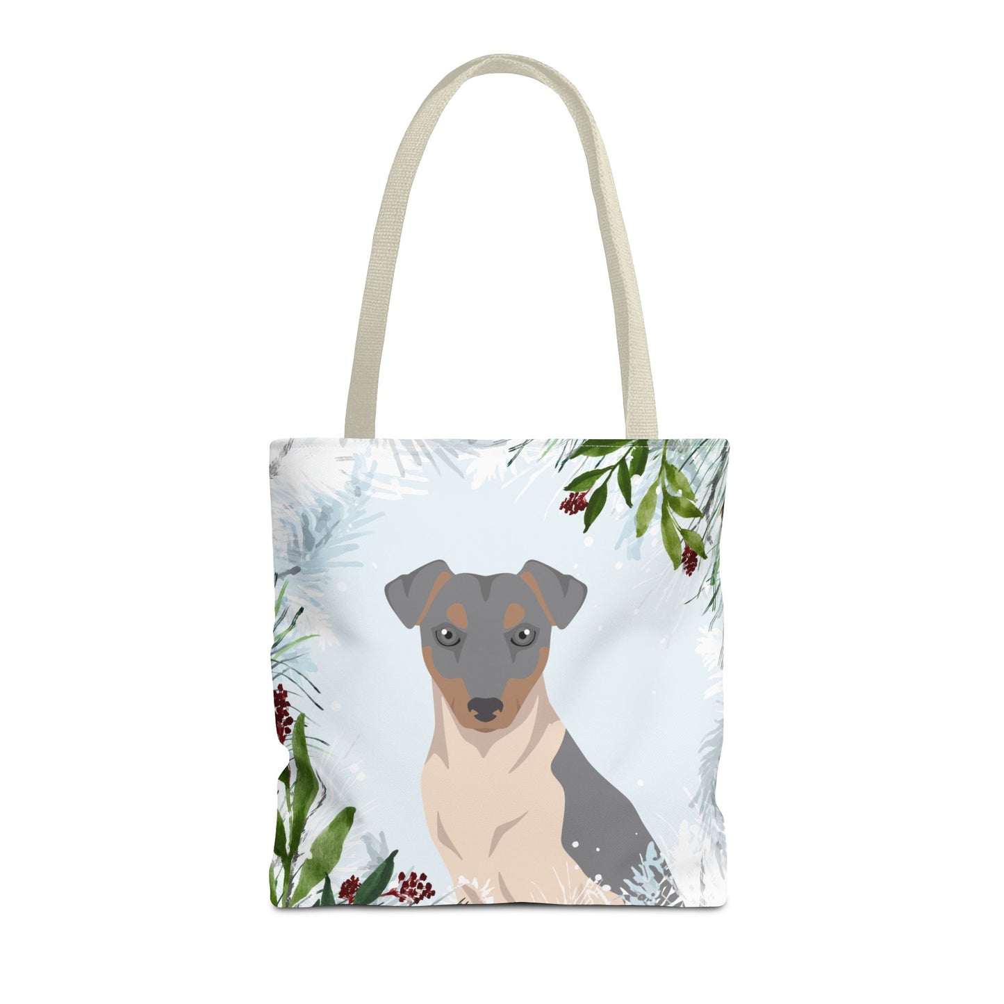 Brazillian Terrier Dog Christmas Holiday Tote Bag 16x16