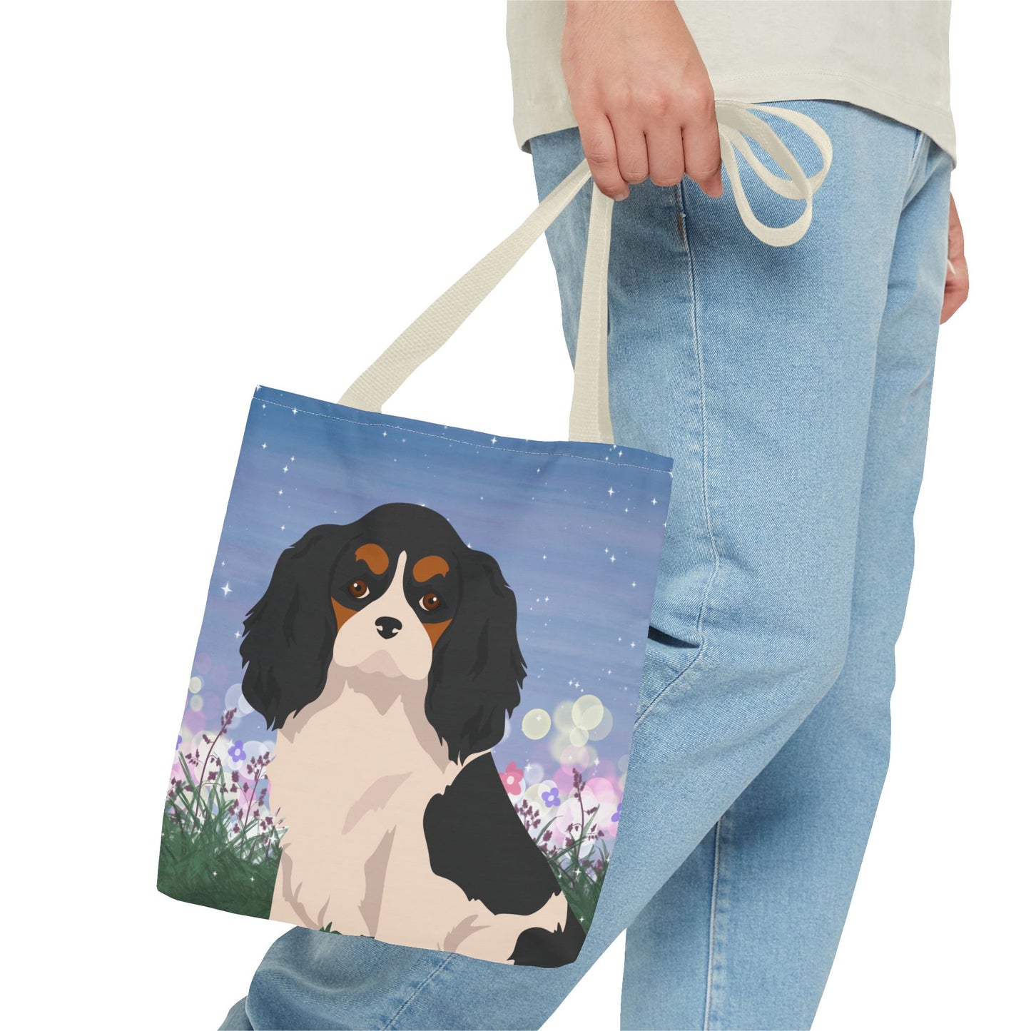 Cavalier King Charles Spaniel Dog Tote Bag 13x13
