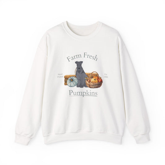 Kerry Blue Terrier Dog Fall Farm Fresh Unisex Heavy Blend Crewneck Sweatshirt