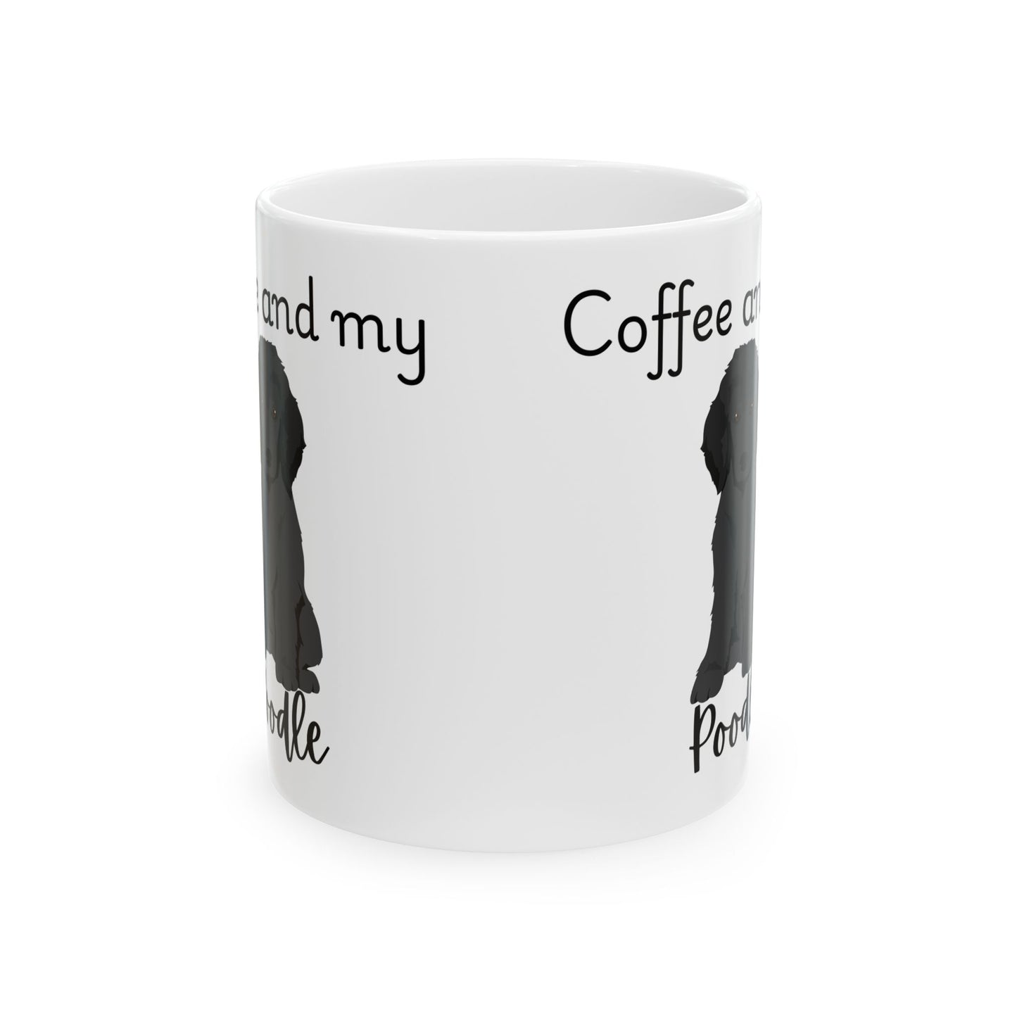 Coffee and My Poodle Ceramic Mug | Dog Lover Gift, Pet Owner Cup, Cute Mug for Dog Moms, Funny Mug for Coffee Lovers