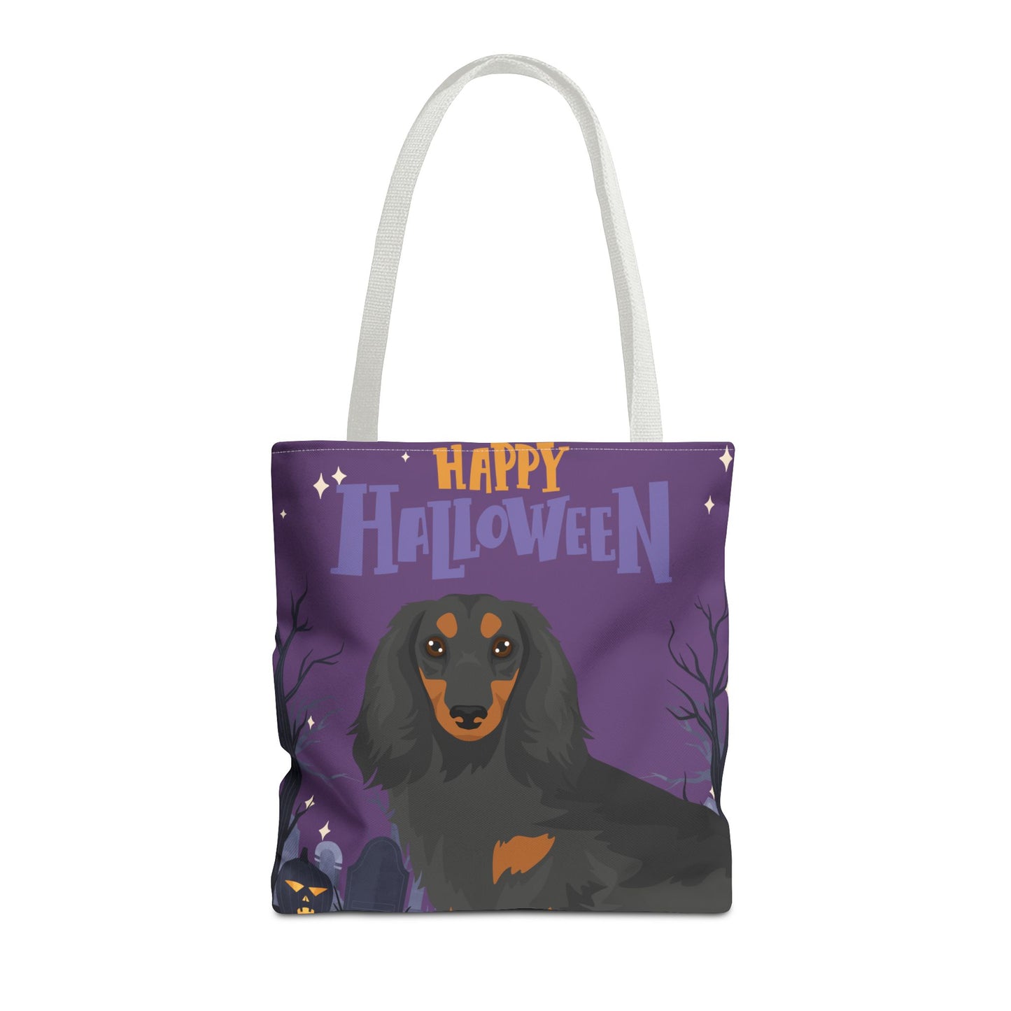 Dachshund Dog Happy Halloween Tote Bag 16x16