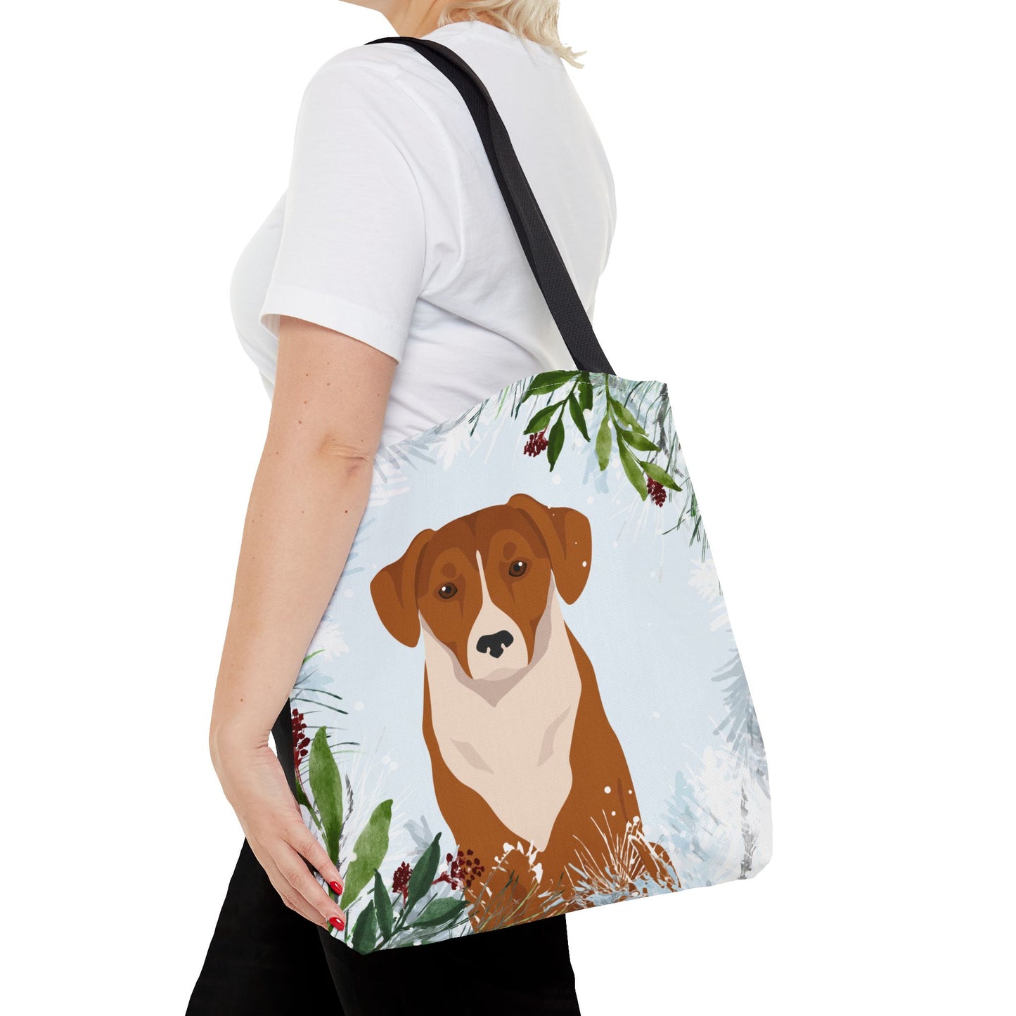 Austrian Pinscher Dog Christmas Holiday Tote Bag 16x16
