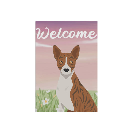 Basenji Dog Welcome Garden Flag