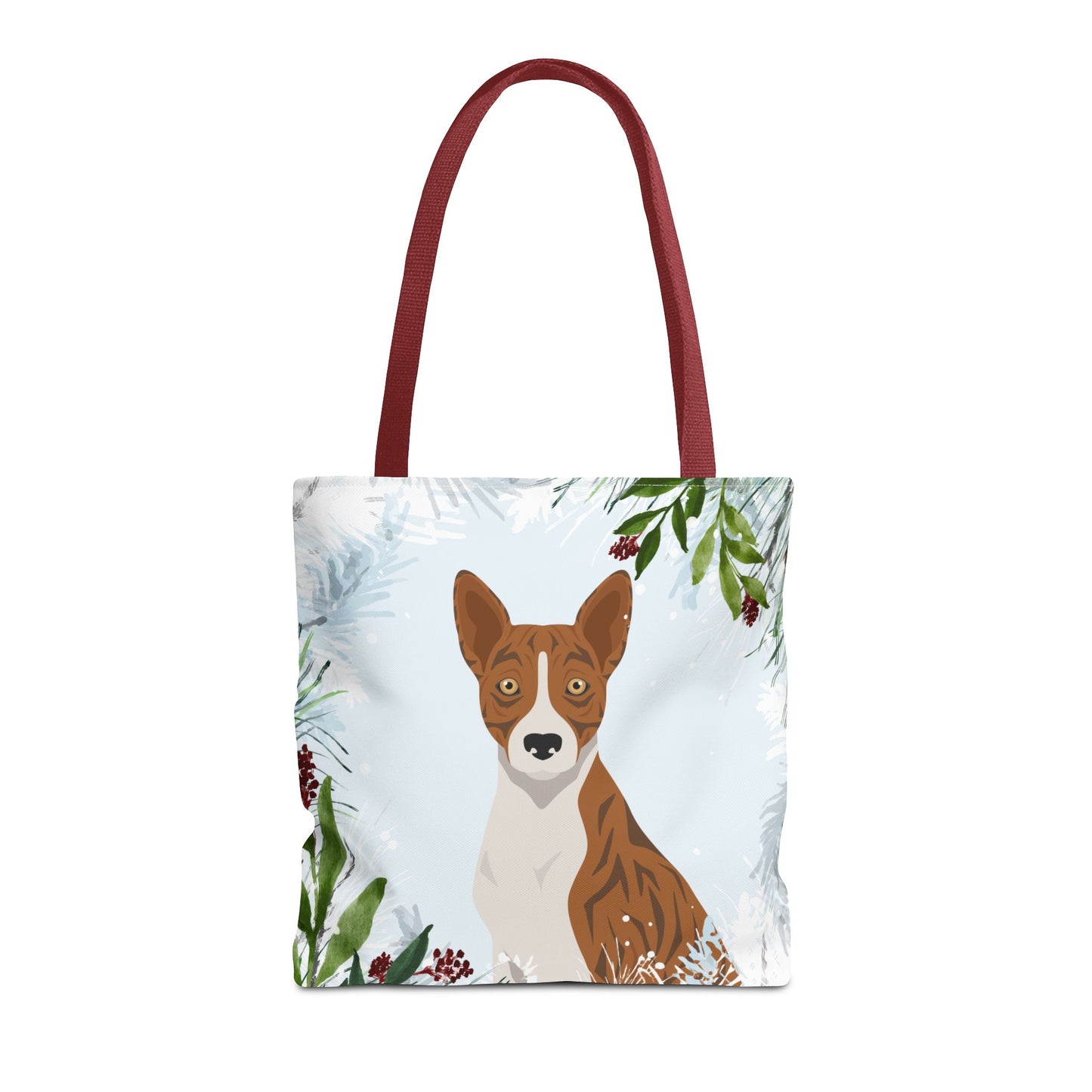 Basenji Dog Christmas Holiday Tote Bag 16x16