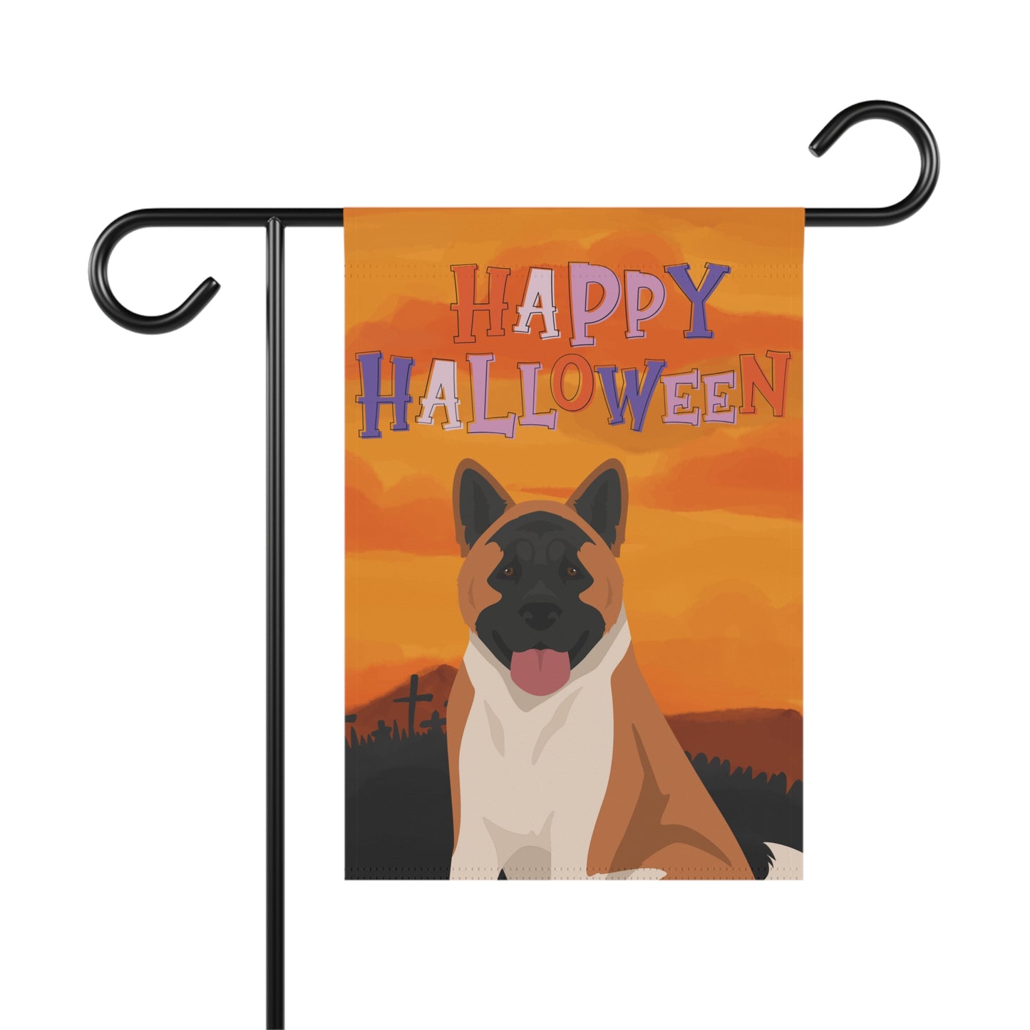 American Akita Dog Halloween Garden Flag