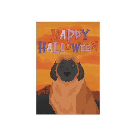 Leonberger Dog Halloween Garden Flag