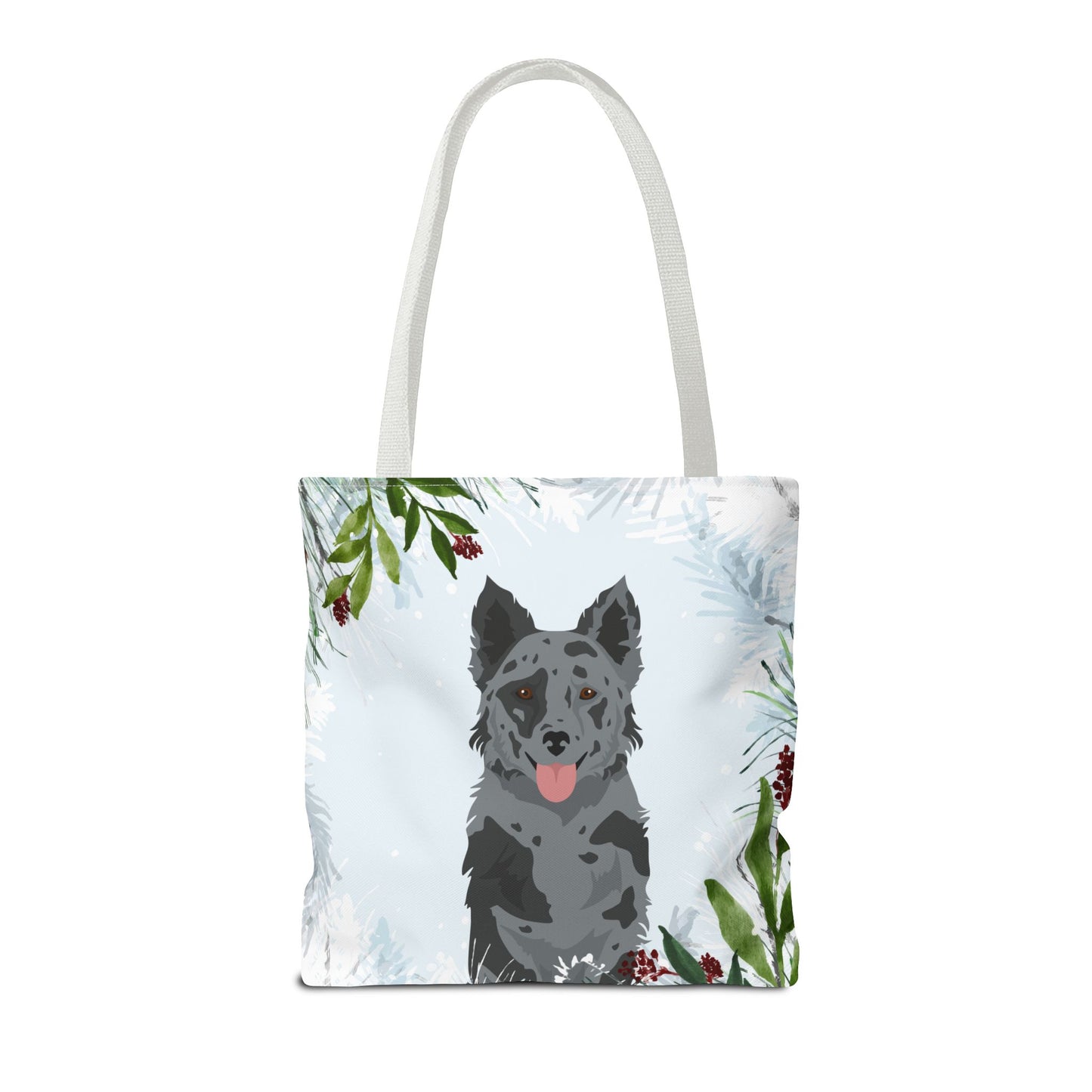 Mudi Dog Christmas Holiday Tote Bag 16x16