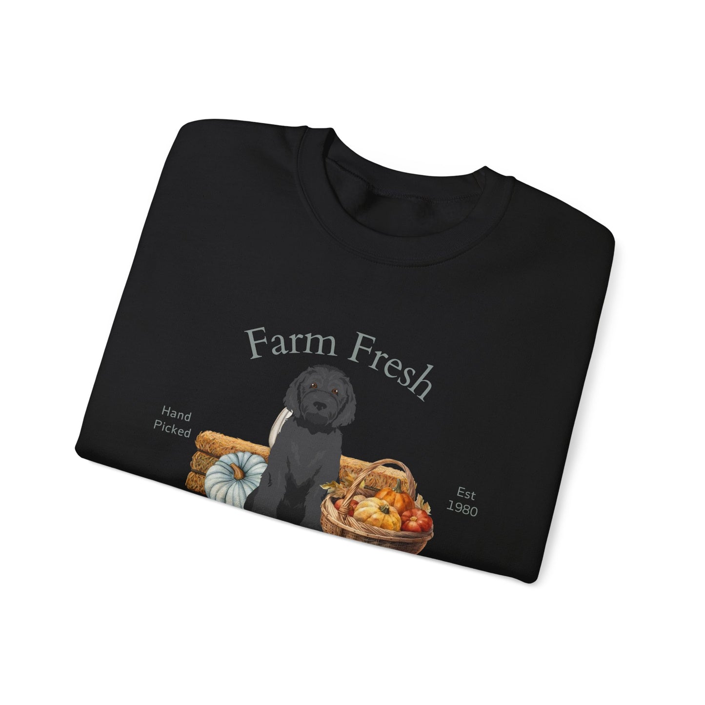 Doodle Dog Fall Farm Fresh Unisex Heavy Blend Crewneck Sweatshirt