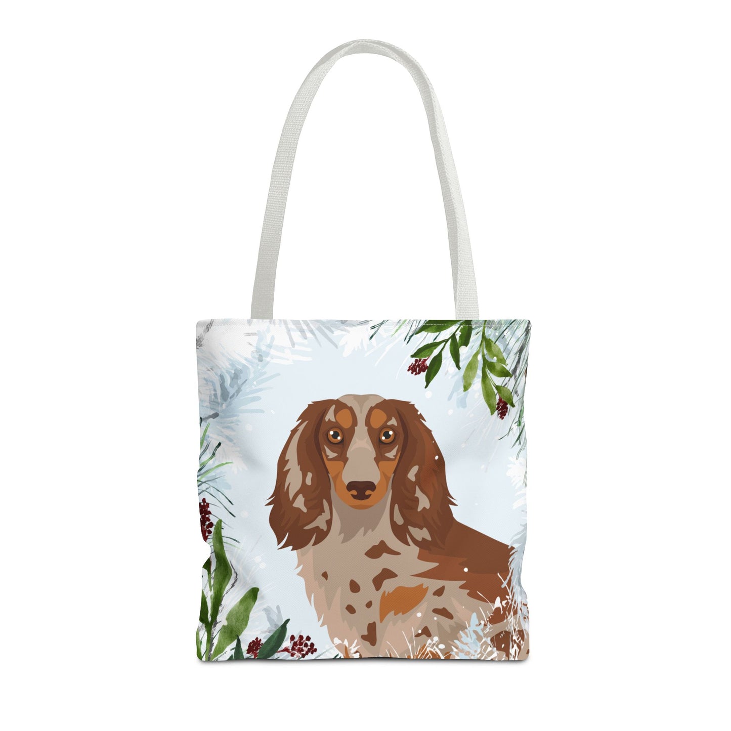 Dachshund Dog Christmas Holiday Tote Bag 16x16