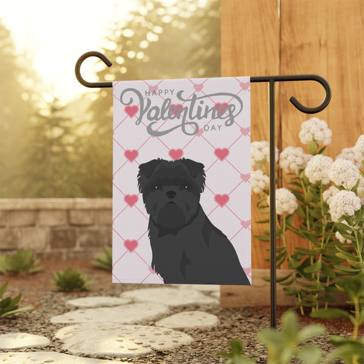 Affenpinscher Dog Valentines Day Garden Flag