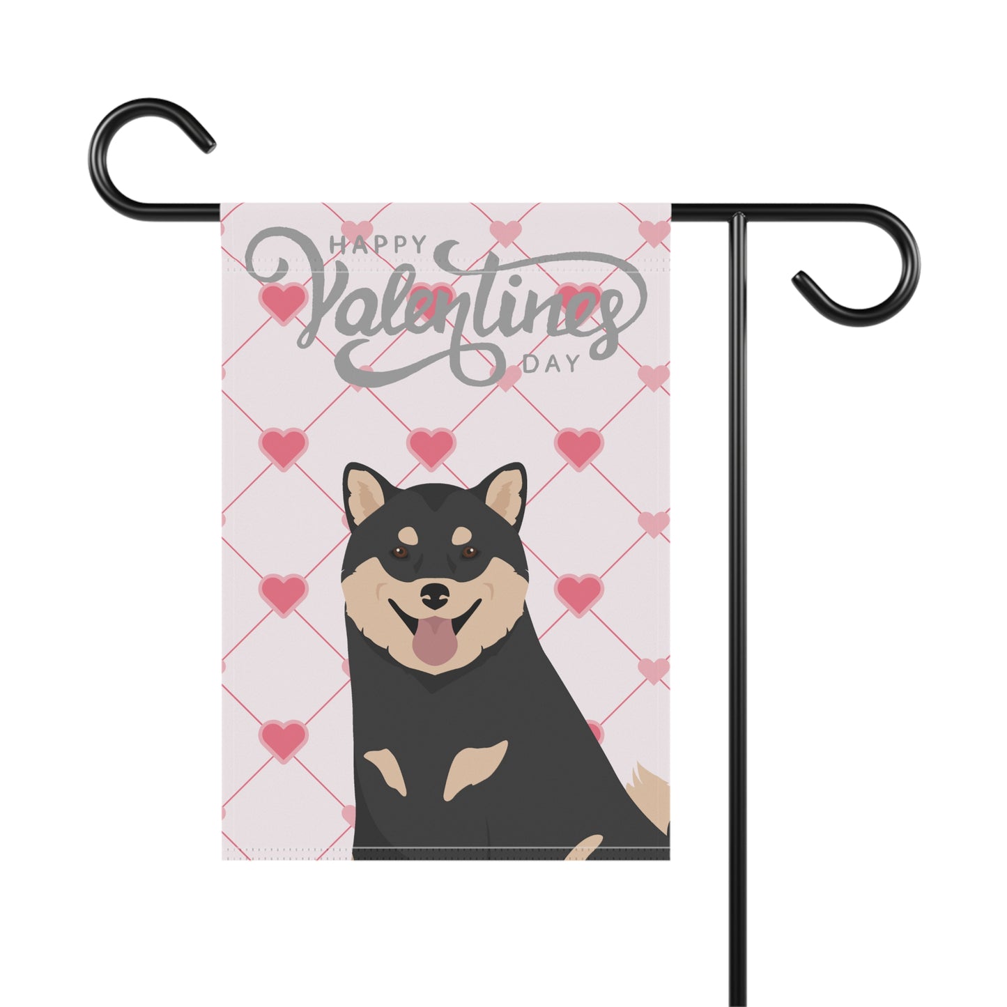 Shiba Inu Dog Valentines Day Garden Flag