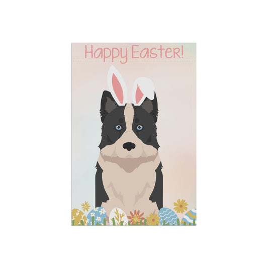 Yakutian Laika Dog Happy Easter Garden Flag
