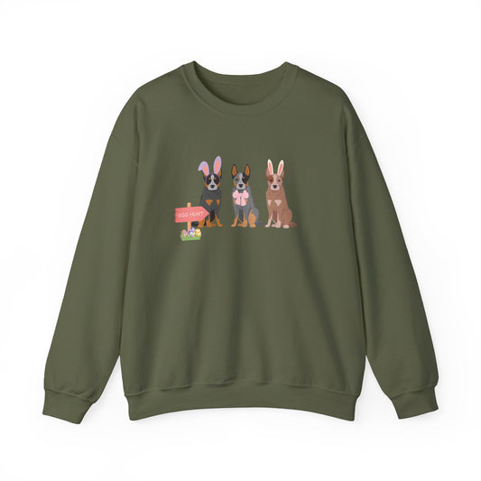 Australian Cattle Dog Dog Easter Unisex Heavy Blend Crewneck Sweatshirt, Easter, Cute Dog Mom Gift