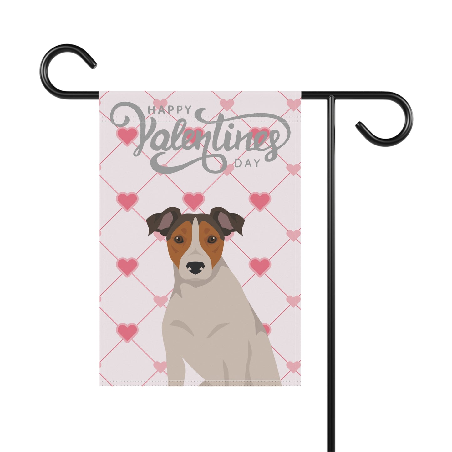 Parson Russell Terrier Dog Valentines Day Garden Flag