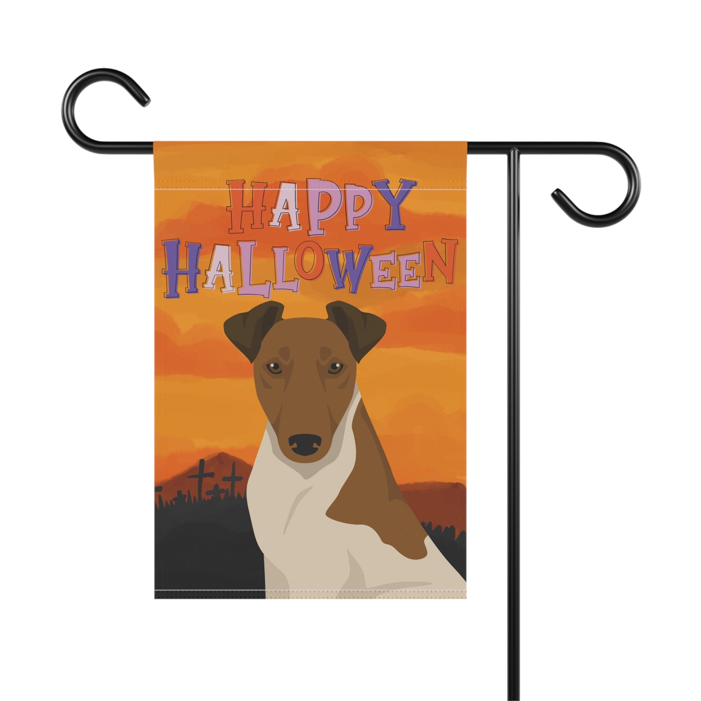 Smooth Fox Terrier Dog Halloween Garden Flag