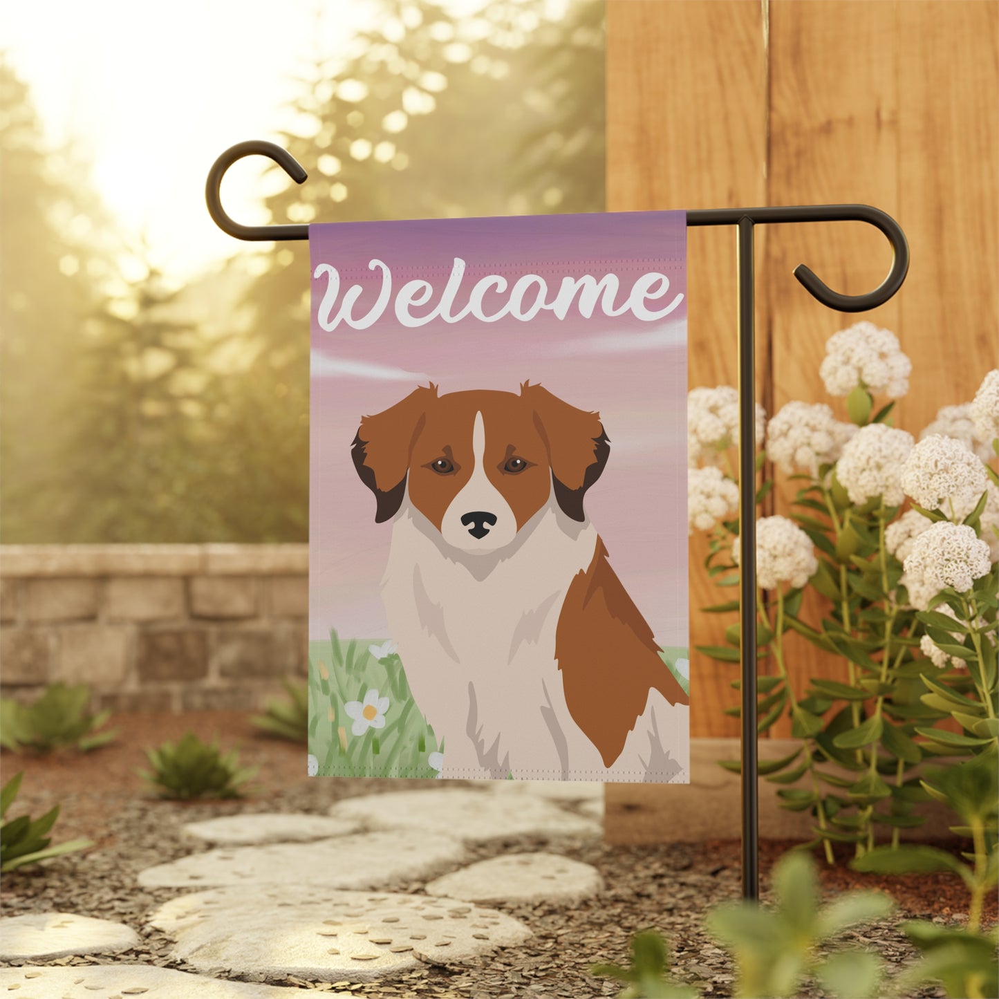 Kromfohrlander Dog Welcome Garden Flag