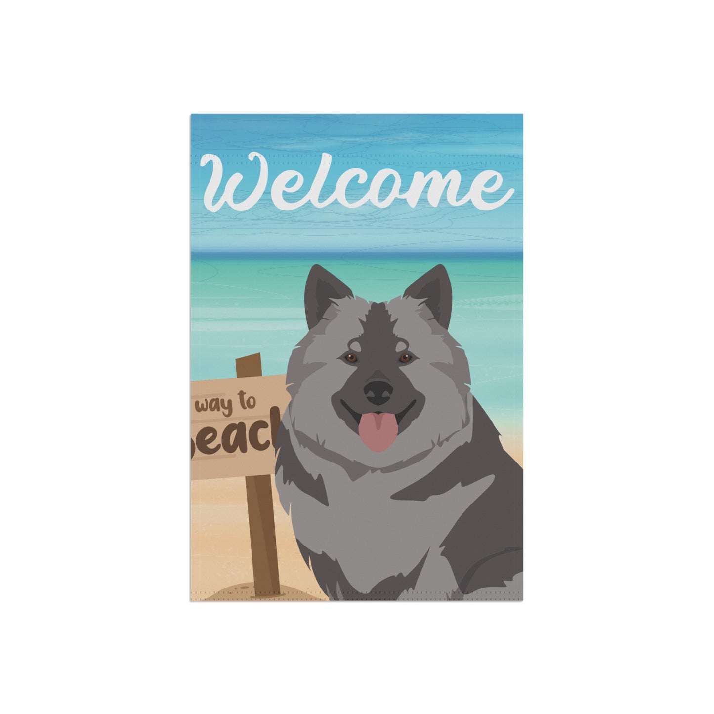 Keeshond Dog Garden Flag