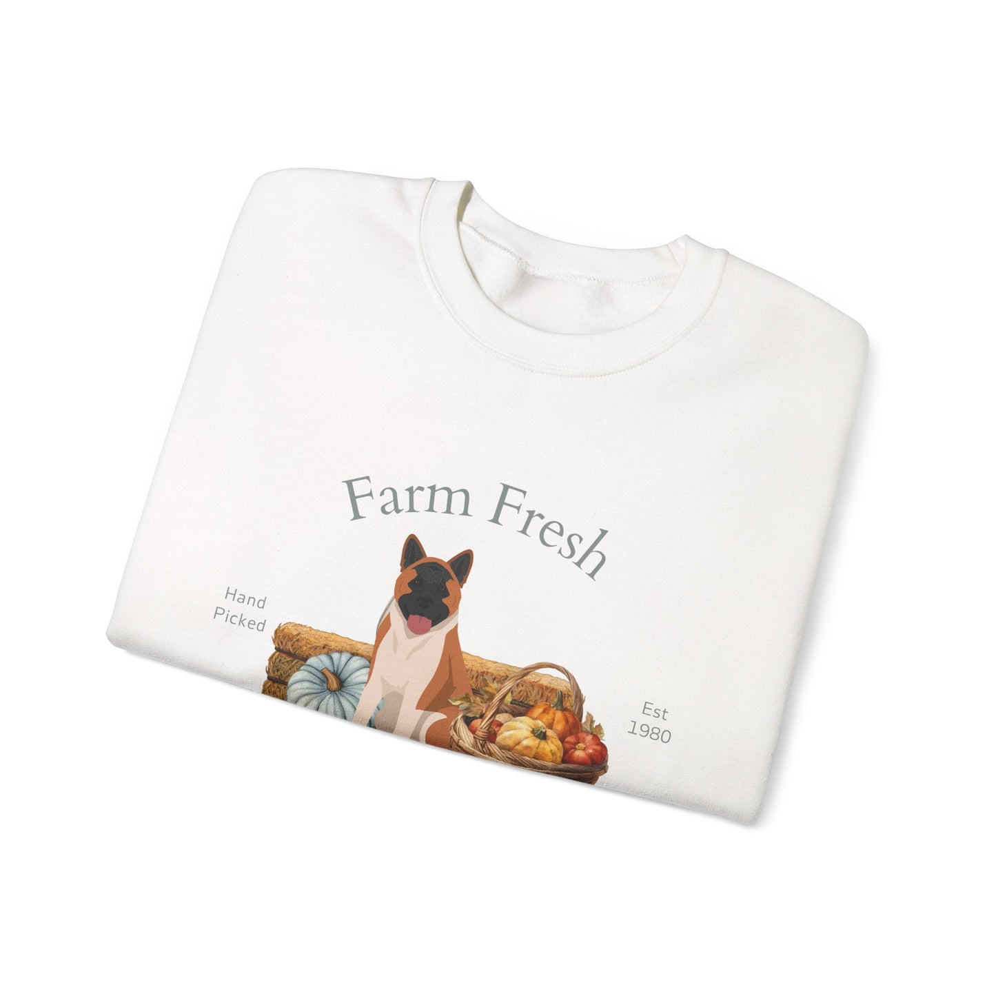 American Akita Dog Fall Farm Fresh Unisex Heavy Blend Crewneck Sweatshirt