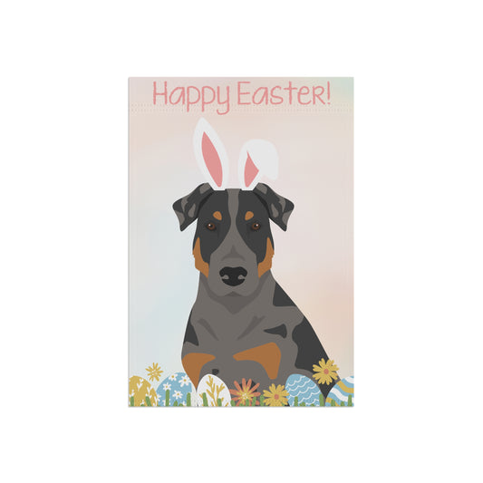Beauceron Dog Happy Easter Garden Flag