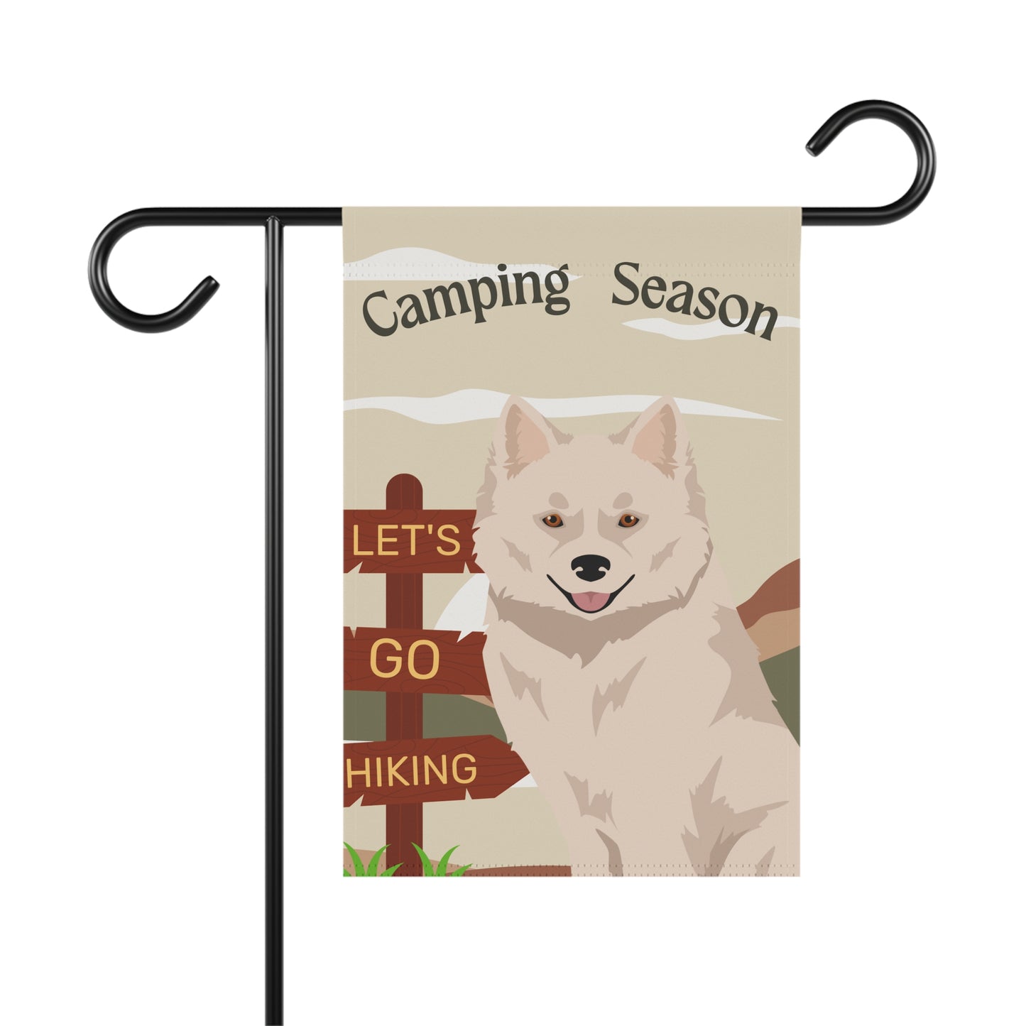 Nenets Herding Laika Dog Camping Garden Flag