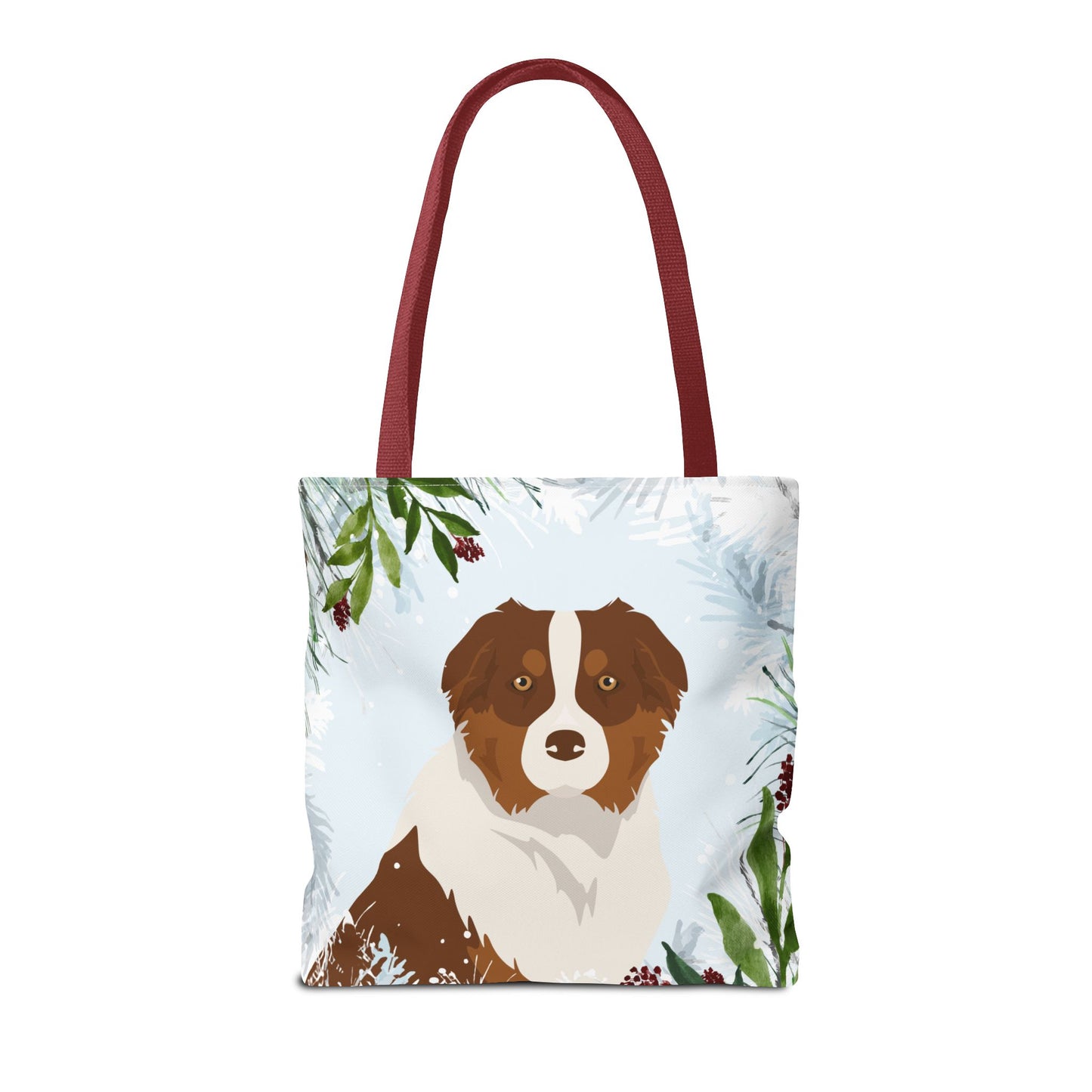 Australian Shepherd Dog Christmas Holiday Tote Bag 16x16