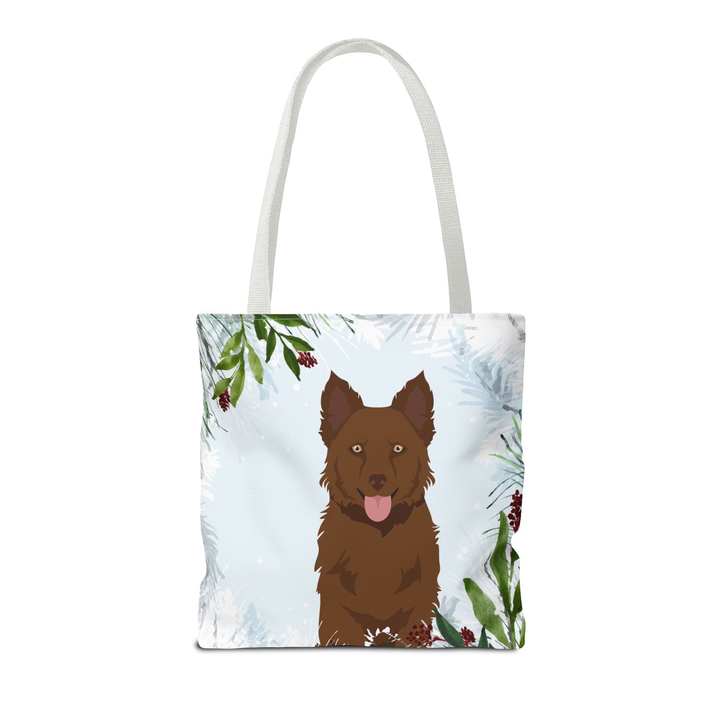 Mudi Dog Christmas Holiday Tote Bag 16x16