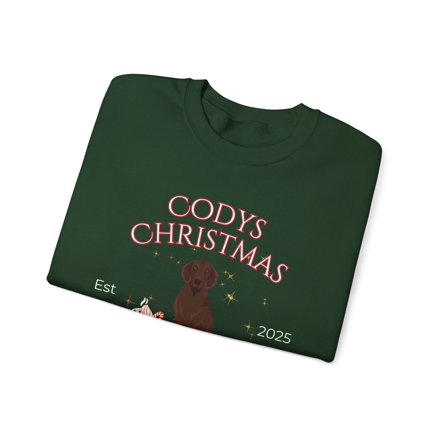 Flat Coated Retriever Dog Christmas Social Club Unisex Heavy Blend Crewneck Sweatshirt Custom Name