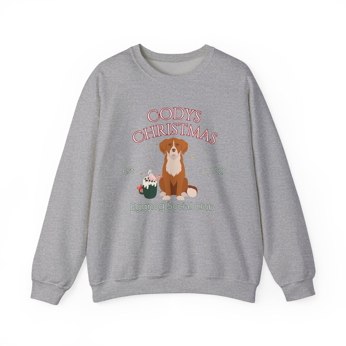 Nova Scotia Duck Tolling Retriever Dog Christmas Social Club Unisex Heavy Blend Crewneck Sweatshirt Custom Name
