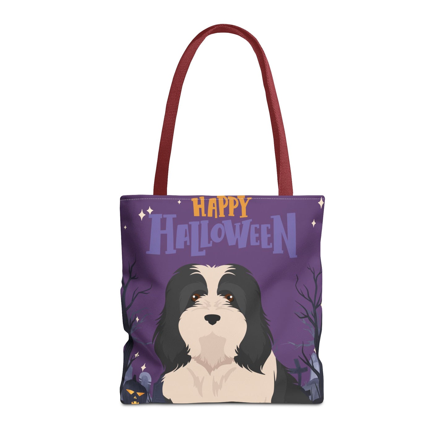 Havanese Dog Happy Halloween Tote Bag 16x16