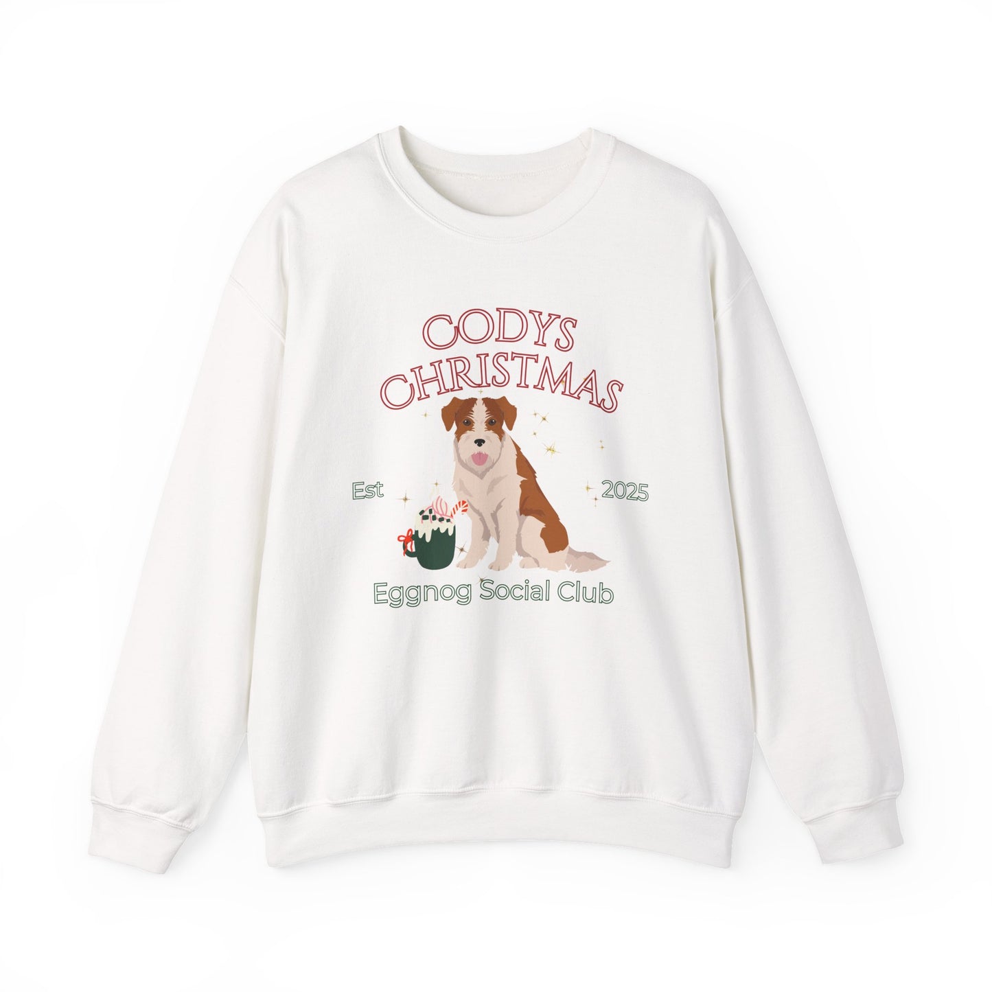 Kromfohrlander Dog Christmas Social Club Unisex Heavy Blend Crewneck Sweatshirt Custom Name