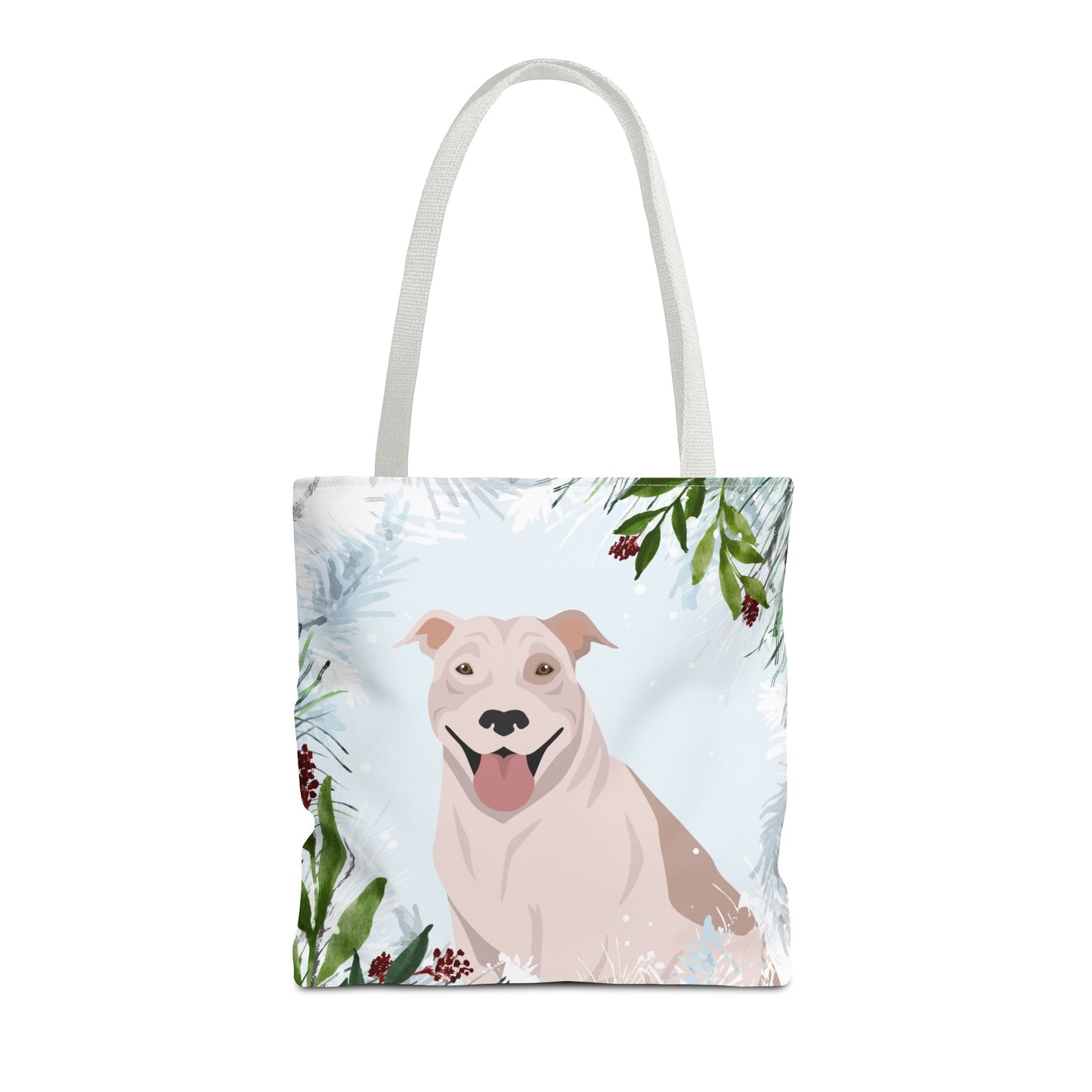 Pit Bull Dog Christmas Holiday Tote Bag 16x16