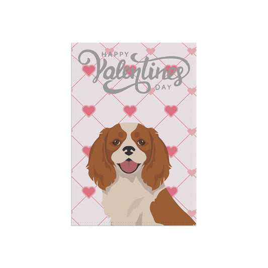 Cavalier King Charles Spaniel Dog Valentines Day Garden Flag