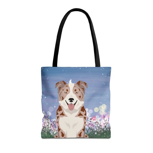 Border Collie Dog Tote Bag 16x16