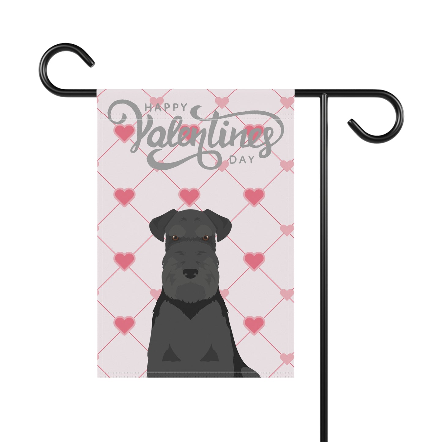 Schnauzer Dog Valentines Day Garden Flag