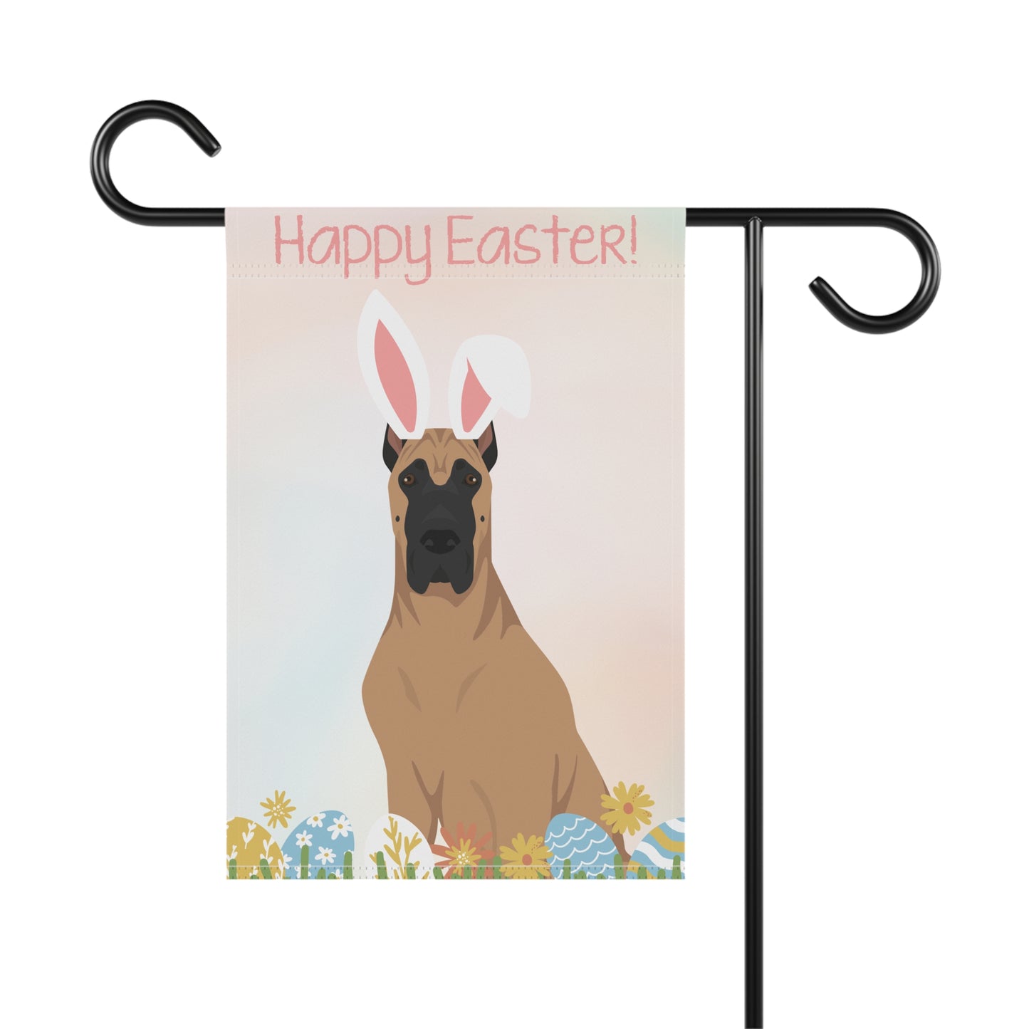 Great Dane Dog Happy Easter Garden Flag