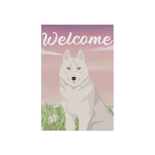 Siberian Husky Dog Welcome Garden Flag