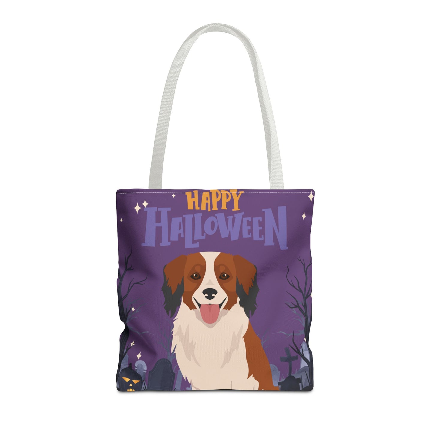 Kooikerhondje Dog Happy Halloween Tote Bag 16x16