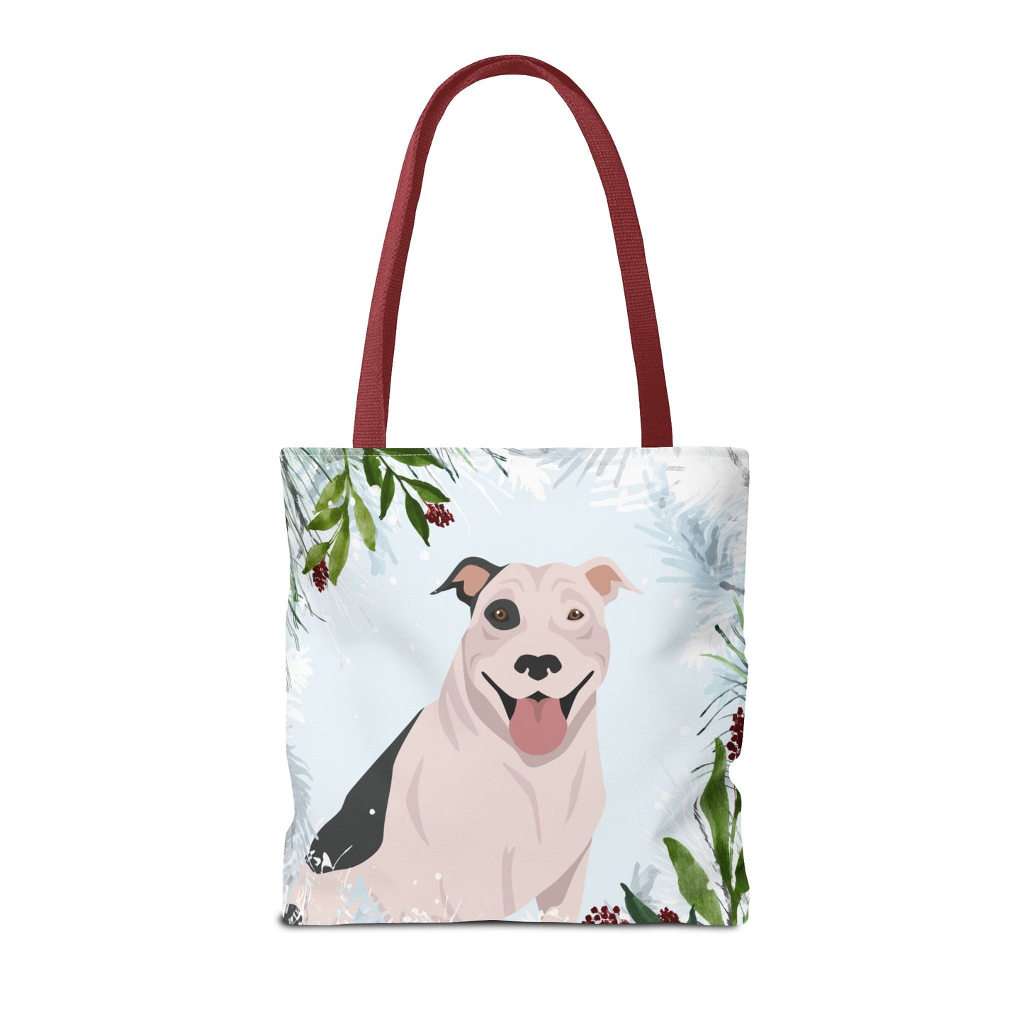 Pit Bull Dog Christmas Holiday Tote Bag 16x16