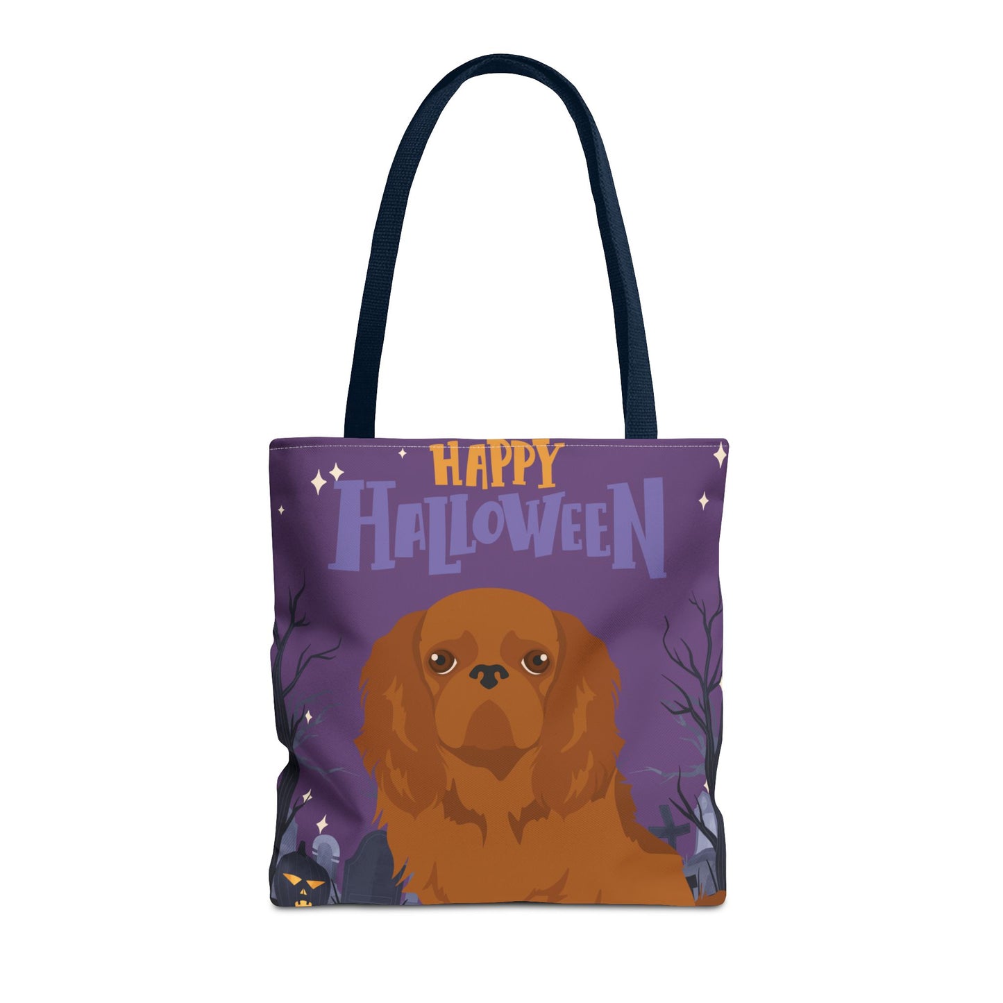 English Toy Spaniel Dog Happy Halloween Tote Bag 16x16