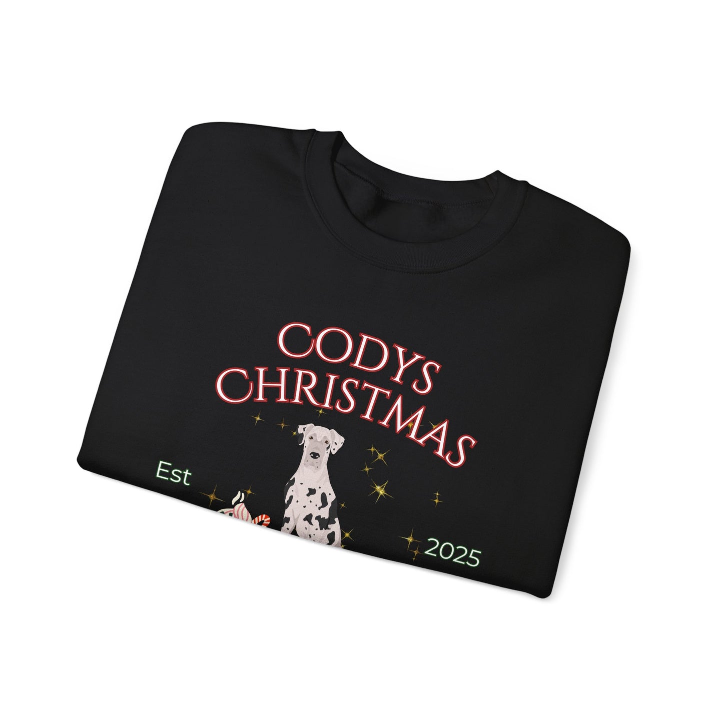 Great Dane Dog Christmas Social Club Unisex Heavy Blend Crewneck Sweatshirt Custom Name