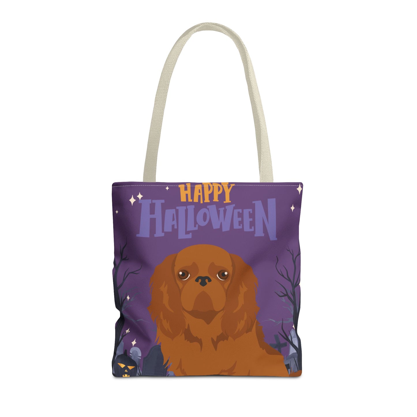 English Toy Spaniel Dog Happy Halloween Tote Bag 16x16