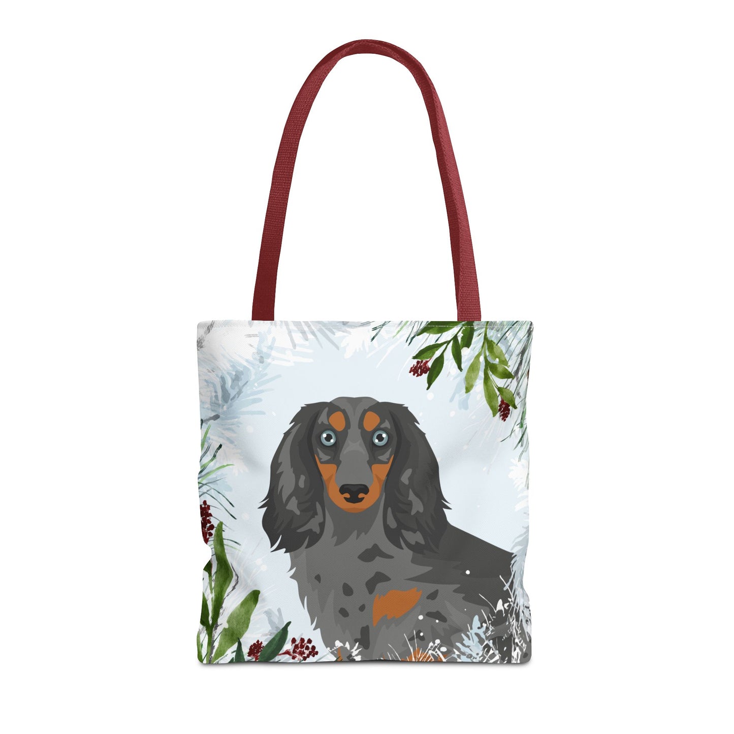 Dachshund Dog Christmas Holiday Tote Bag 16x16