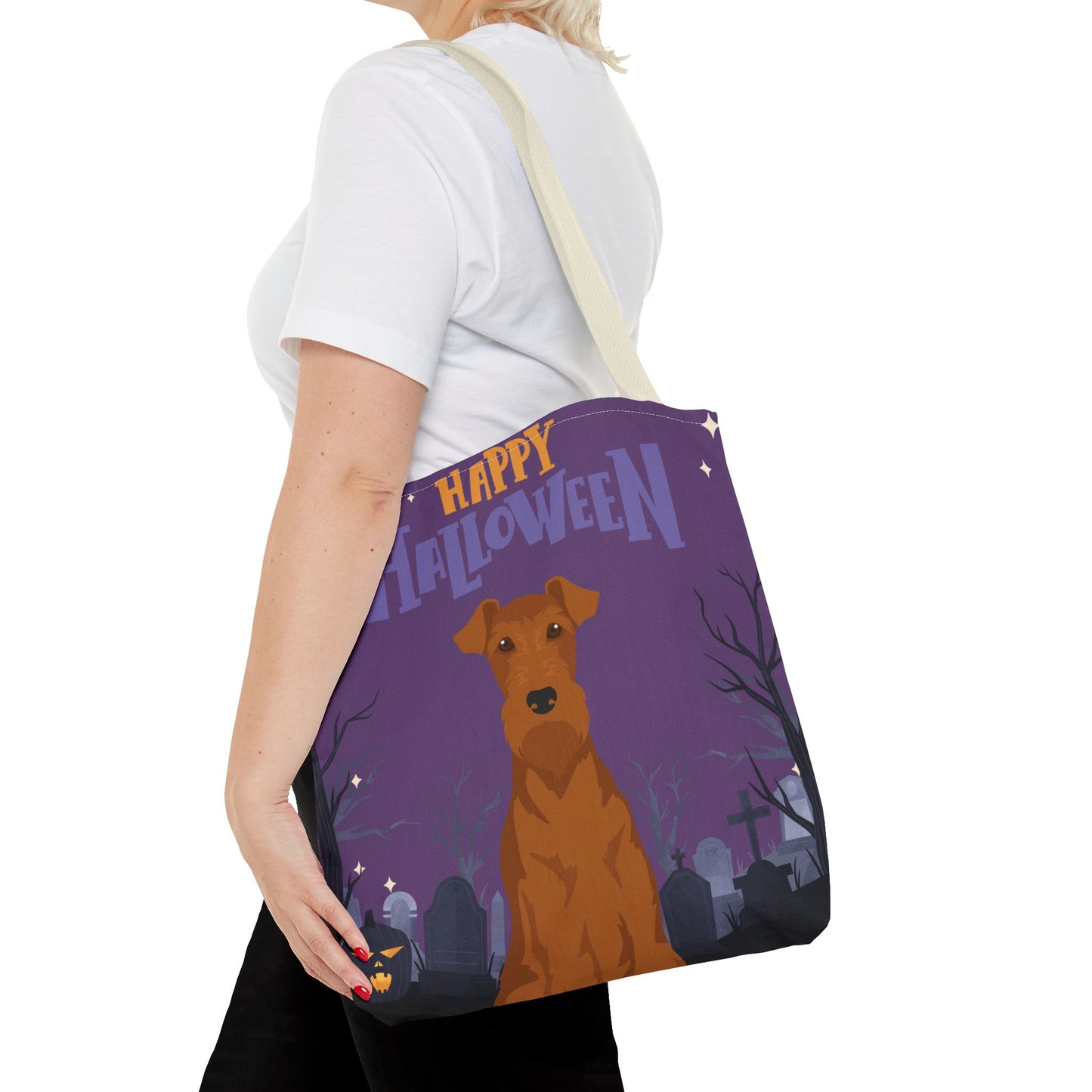 Irish Terrier Dog Happy Halloween Tote Bag 16x16