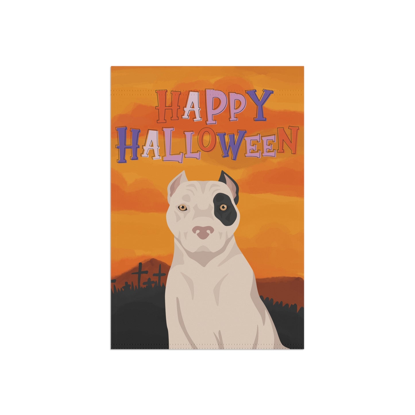 American Staffordshire Terrier Dog Halloween Garden Flag