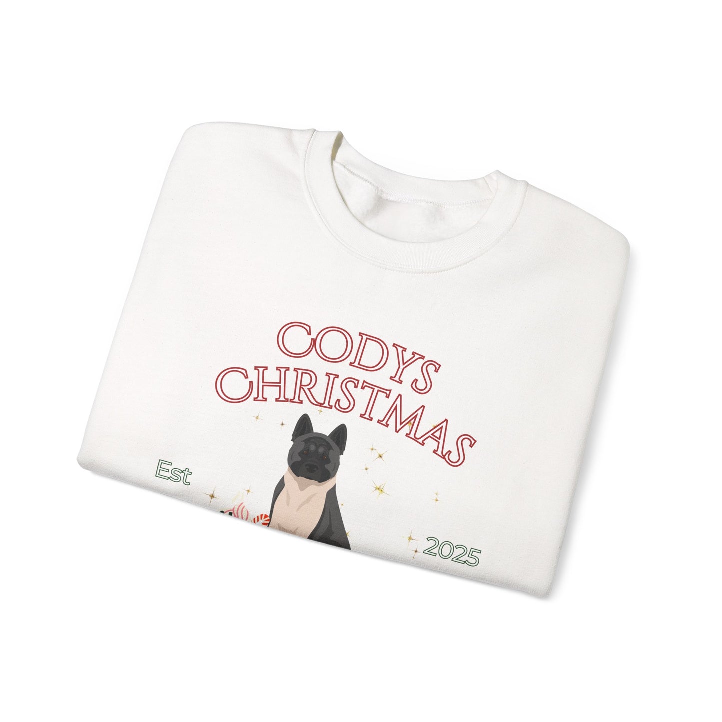 American Akita Dog Christmas Social Club Unisex Heavy Blend Crewneck Sweatshirt Custom Name